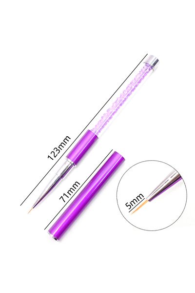 FUMOSIK Purple 5mm Nails Art Brush Lines Stripe Flower Painting Drawing Pen Acrylic UV Gel Extension Grids B