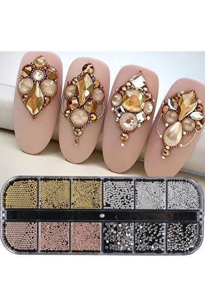 Choice 2070-02 لؤلؤ أبيض لتزيين الأظافر بأحجار الراين نصف دائرية، خرزات مسطحة...