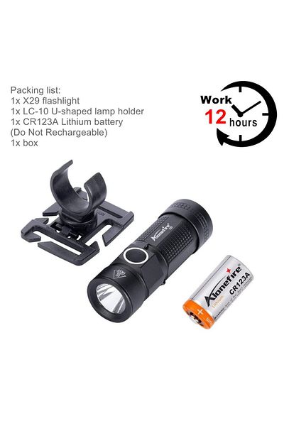 Choice X29lc10blackcr123a 360 Swivel U Ring Clip Xpg Led Portable Mini Flashlight 12 Hours Work Outdoor Bac