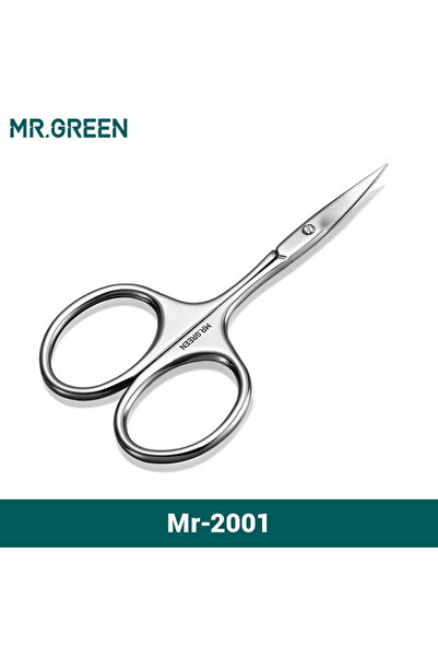 Choice1 Mr-2001 MR.GREEN Eyebrow Scissors Curved Blade Cuticle Scissors Professional Stainless Steel Manicur