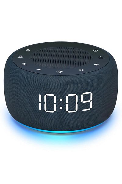 Choice Navy-EU plug FM Radio Digital Alarm Clock 7-Color Nightlight 4 Alarm Tones 9mins Snooze Table Clock