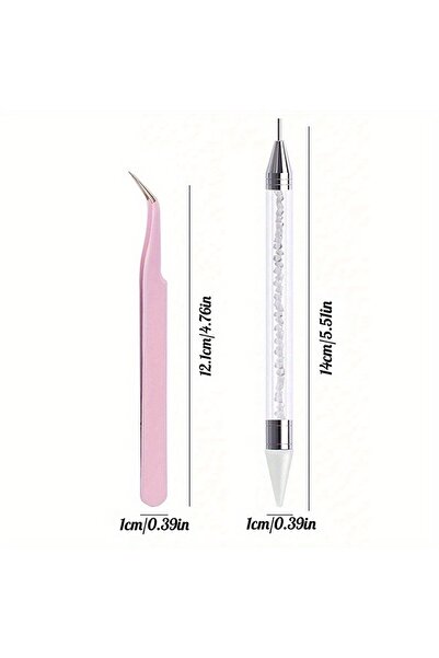 Choice مجموعة مكونة من قطعتين من أقلام مانيكير ماسية مزدوجة الأطراف مع أقلام ...