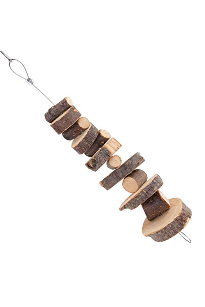 Choice لعبة مضغ أرنب هامستر بمقاس واحد مصنوعة من أعواد خشبية طبيعية للحيوانات الأليفة الصغيرة مثل الشنشيلة وخنازير غينيا والسناجب