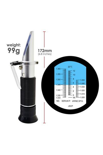 LPPCOLTD RHC-200ATC Human Clinical Refractometer Measurement Serum Protein Urine SG RI Tri Scale ATC Refra...