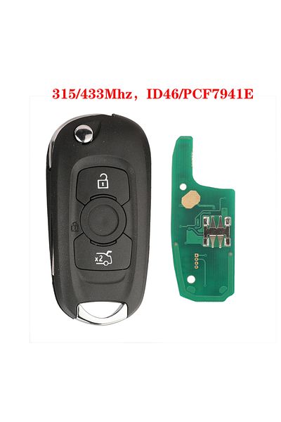 Choice 3 Buttons 433Mhz jingyuqin Car Key Remote For Opel Astra K (2015+) Vauxhall Astra K (2015+) Buick Ex