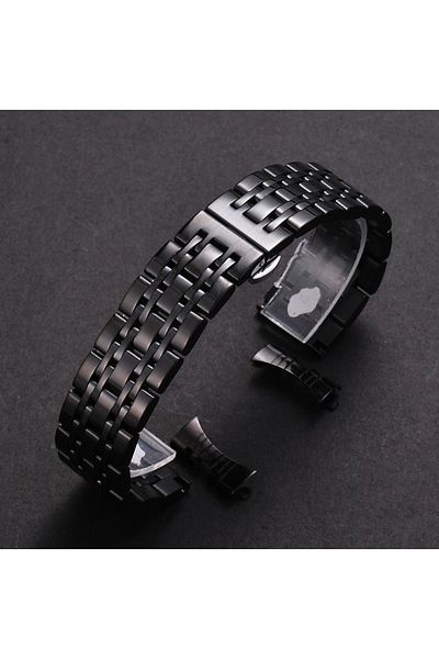 Choice 22mm black 16/18/19/20/21/22/24mm Solid Stainless Steel Watch Band for TISSOT Butterfly Buckle 304L