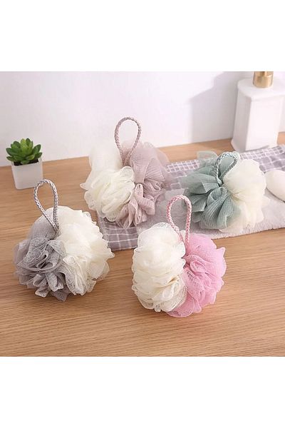 Choice color random Soft Shower Mesh Foaming Sponge Body Scrub Exfoliating Back Brush Skin Cleaner Bath Bub