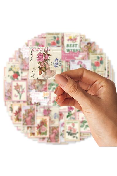 Choice 46pcs Rose, Fairy, Bird Vintage Graffiti Stickers Decorated Notebook Water Cup Suitcase Guitar Cl...