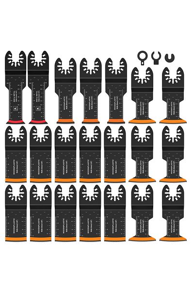 Toorise 21PCS 21Pcs Oscillating Saw Blades High Carbon Steel Multitool Blades Sharp Wear Resistant Oscillati