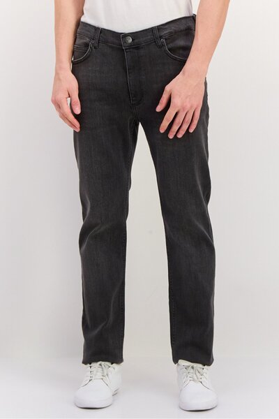 Lee بنطلون جينز رجالي سادة بقصّة عادية، لون رمادي فاتح