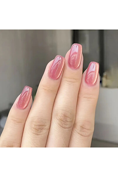 Choice3 24 قطعة أظافر صناعية قصيرة مربعة الشكل للنساء على شكل عيون قطة لامعة ...