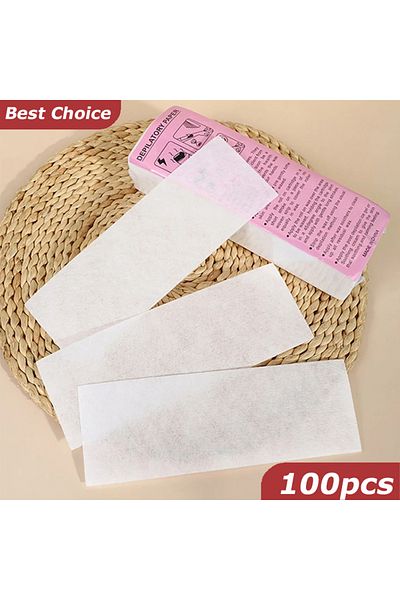 Choice 100Pcs Professional Hair Removal Waxing Strips Non-woven Fabric Waxing Papers Depilatory Beauty T...
