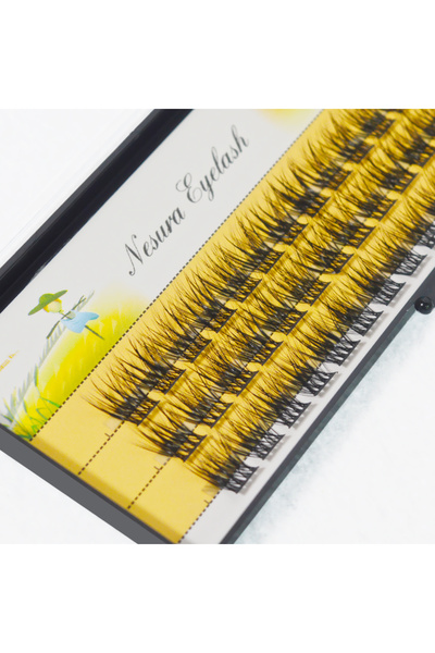 Choice1 10 مم C QSTY DIY تمديد الرموش رموش مقسمة Flase حزم رموش درامية شريط ناعم Clu