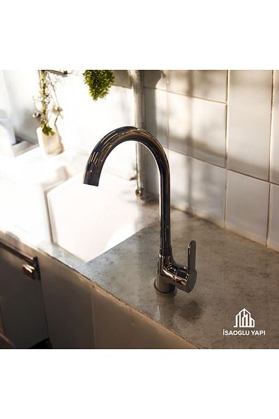 İSAOĞLU YAPI Bronze Kitchen Faucet Copper Sink Tap Modern Design Brass Material 5 Years Warranty