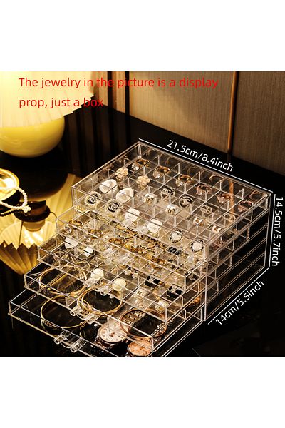 Choice Fifth Floor-79 Earring storage box large capacity multi-layer exquisite earring jewelry transparent
