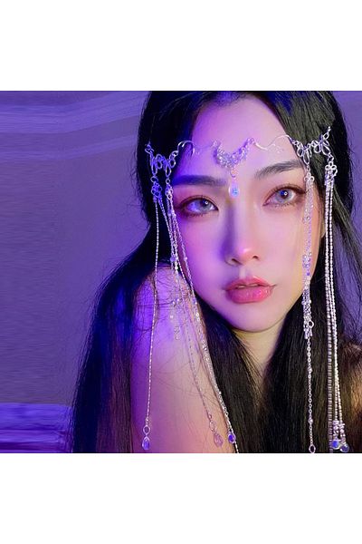 Choice Crystal Handmade Sweet Wedding Headpiece Crystal Bridal Head Chain Tiara Hair Jewelry for Women Rhin