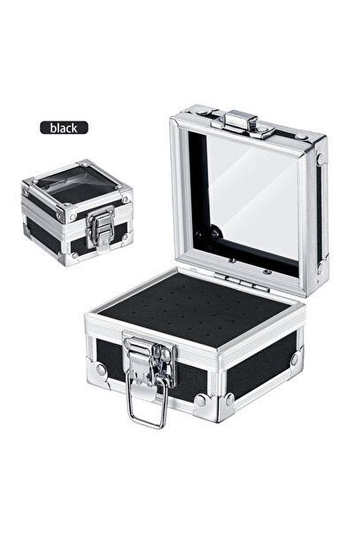 Choice حامل مثقاب أظافر احترافي أسود مكون من 25 فتحة - صندوق تخزين عرض من الأ...