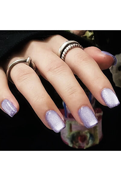 Choice 21 24 قطعة/مجموعة أظافر صناعية قصيرة مربعة الشكل على شكل عيون قطة لامع...