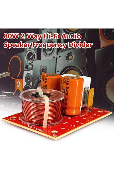 APWIKOGER 1Pcs 2 Way Hi-Fi Audio Crossover Filter 120W Speaker Frequency Divider Stereo Crossover Filters55...