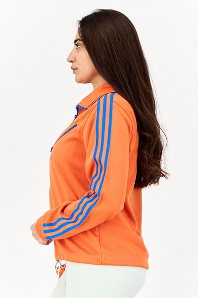 adidas Women Sportswear Fit Long Sleeves Outdoor Sweatshirt, Orange