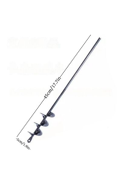 Choice 5cm 45cm Black Auger Drill Bit Set For Planting -spiral Hole Punch, Bits For Easy Planting & Soil Lo