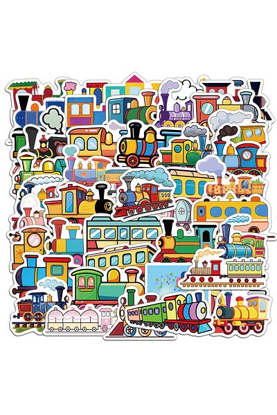 Choice 56PCS 56PCS Original Small Train Graffiti Stickers Reward Stickers DIY Mobile Luggage Stickers Water