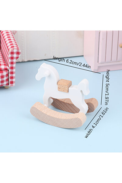 Choice ملحقات أثاث غرفة نوم الأطفال من بيت الدمية A4 1/12، منزلق/حصان طروادة/طاولة/كرسي طعام/سرير