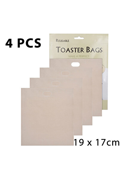 Choice 4 قطع من أكياس الخبز المحمصة، قابلة لإعادة الاستخدام، غير لاصقة، قابلة...