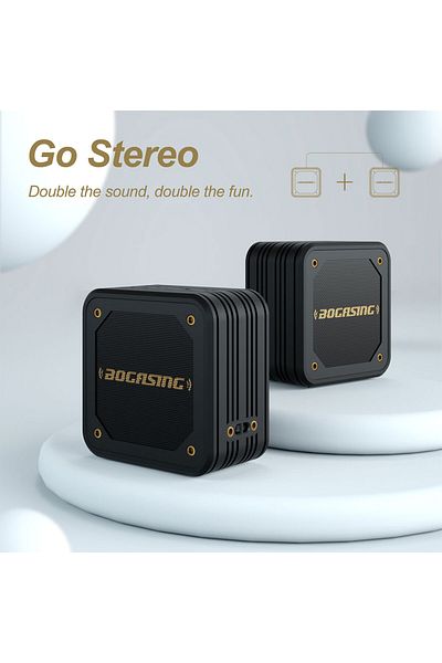 Choice مكبر صوت بلوتوث أسود Bogasing M10 مع سماعات TWS 15 وات بلوتوث 5.0 لاسلكية مقاومة للماء IPX7