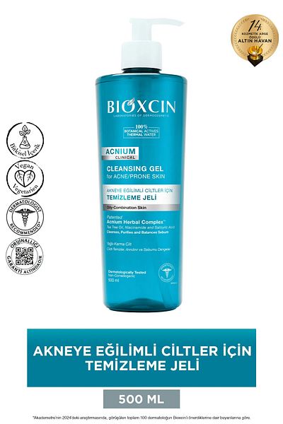 Bioxcin Acnium Sebum Balancing Face Wash Gel 500 Ml
