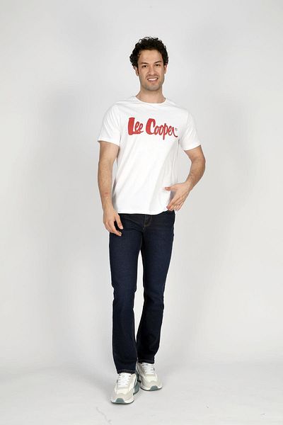 Lee Cooper Ανδρικό Slim Straight Fit Σκούρο Μπλε Jean Παντελόνι Marco