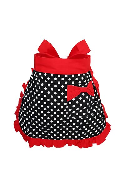 COOYA Half Apron Kitchen,Comfortable & Breathable,Machine Washable in cold Water,Extra Long Waist Ties