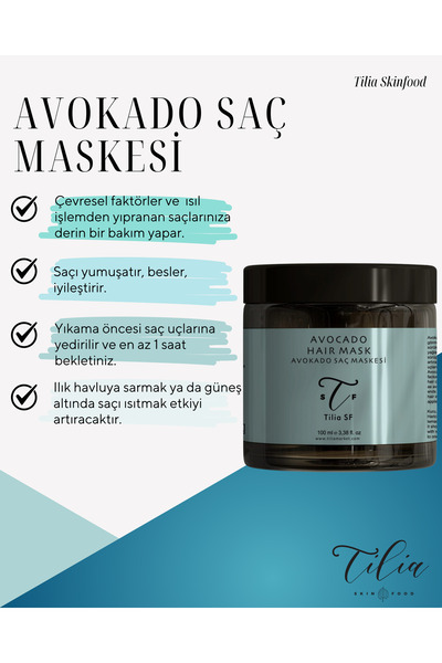 Tilia Skinfood Avokado Saç Maskesi