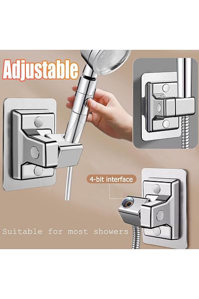 COOYA 360 Degree Adjustable Shower Head Holder,Self-Adhesive,No Drilling Wall & Waterproof,of Flat Walls