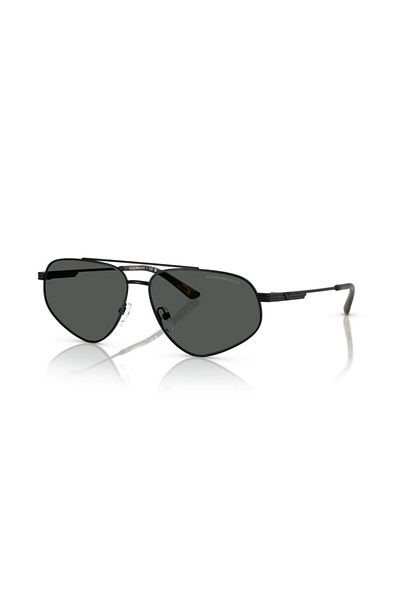 Emporio Armani نظارة شمسية للرجال - موديل 2156 - مقاس العدسة: 59 مم - أسود غير لامع