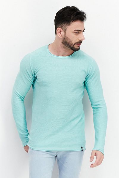 O'Neill Men Round Neck Long Sleeves Textured Sweatshirt, Blue