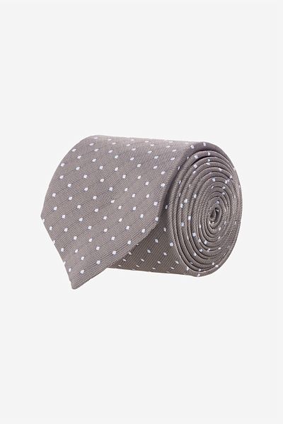 ALTINYILDIZ CLASSICS Men's Mink-White Patterned Tie