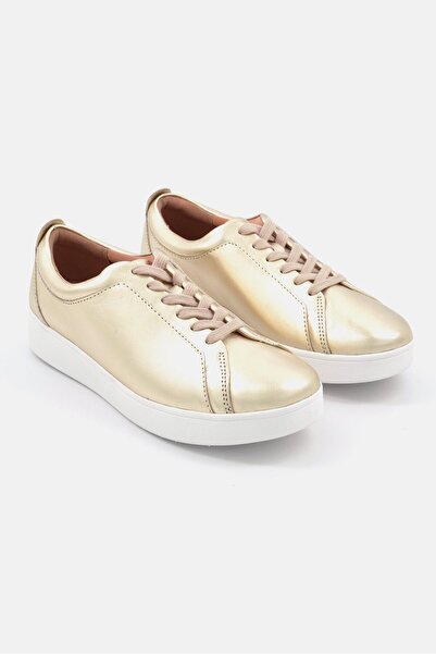 Fitflop Women Rally Sneaker Lace Up Casual Shoes, Gold