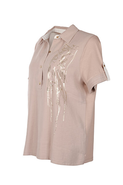 Vedi Γυναικεία μπλούζα με γιακά πουκάμισο μεγάλου μεγέθους 25YXD5020