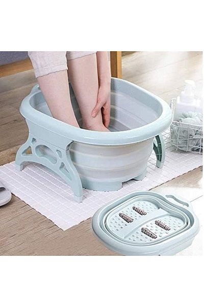 COOYA Foldable Foot Bath, With Foot Massage Roller, For Soaking Feet, Suitable for Bedroom and Bathroom