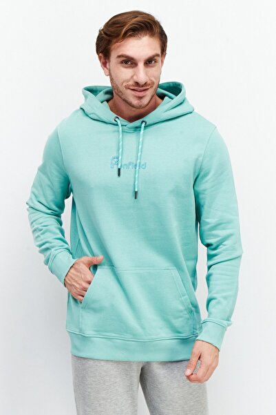 Penfield Men Hooded Neck Brand Print Long Sleeves Sweatshirt, Mint