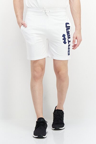 Batman شورت جرافيكي أساسي للرجال، أبيض