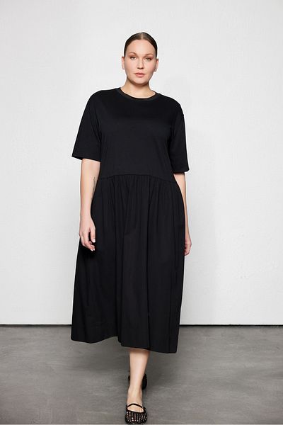 LUOKK Μίντι φόρεμα Chiara Plus Size Μαύρο