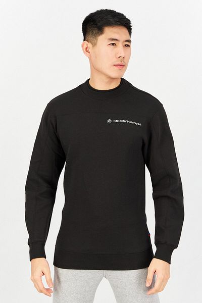 Puma Men Sportswear Fit Long Sleeve Graphic Printed Sweatshirt, Black