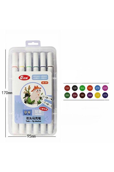 valkyrie 12 Pieces Slim Marker Pen Set
