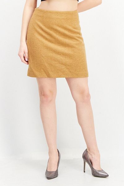 Esprit Women Textured Mini Skirts, Tan