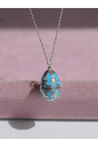 Reorah Collection Mavi Civciv Paskalya Kolye 925 Ayar Gümüş