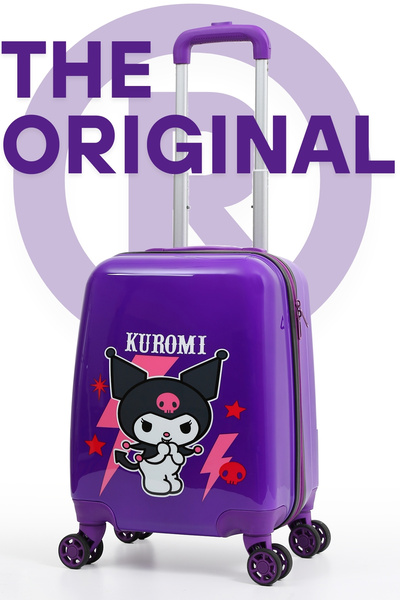 Gedox Kids Kuromi Lisanslı Mor Kız Çocuk Valizi | Darbeye Dayanıklı