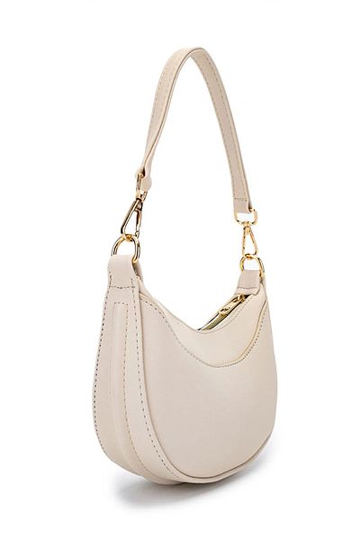 Ecrou Geantă de umăr mică Half Moon – Crem