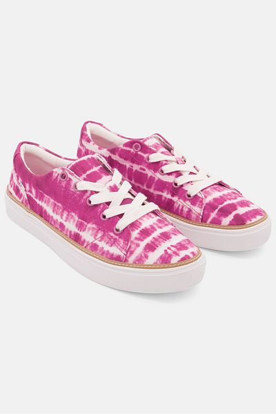 Toms Women Alex Lace Up Casual Shoes, Pink Combo